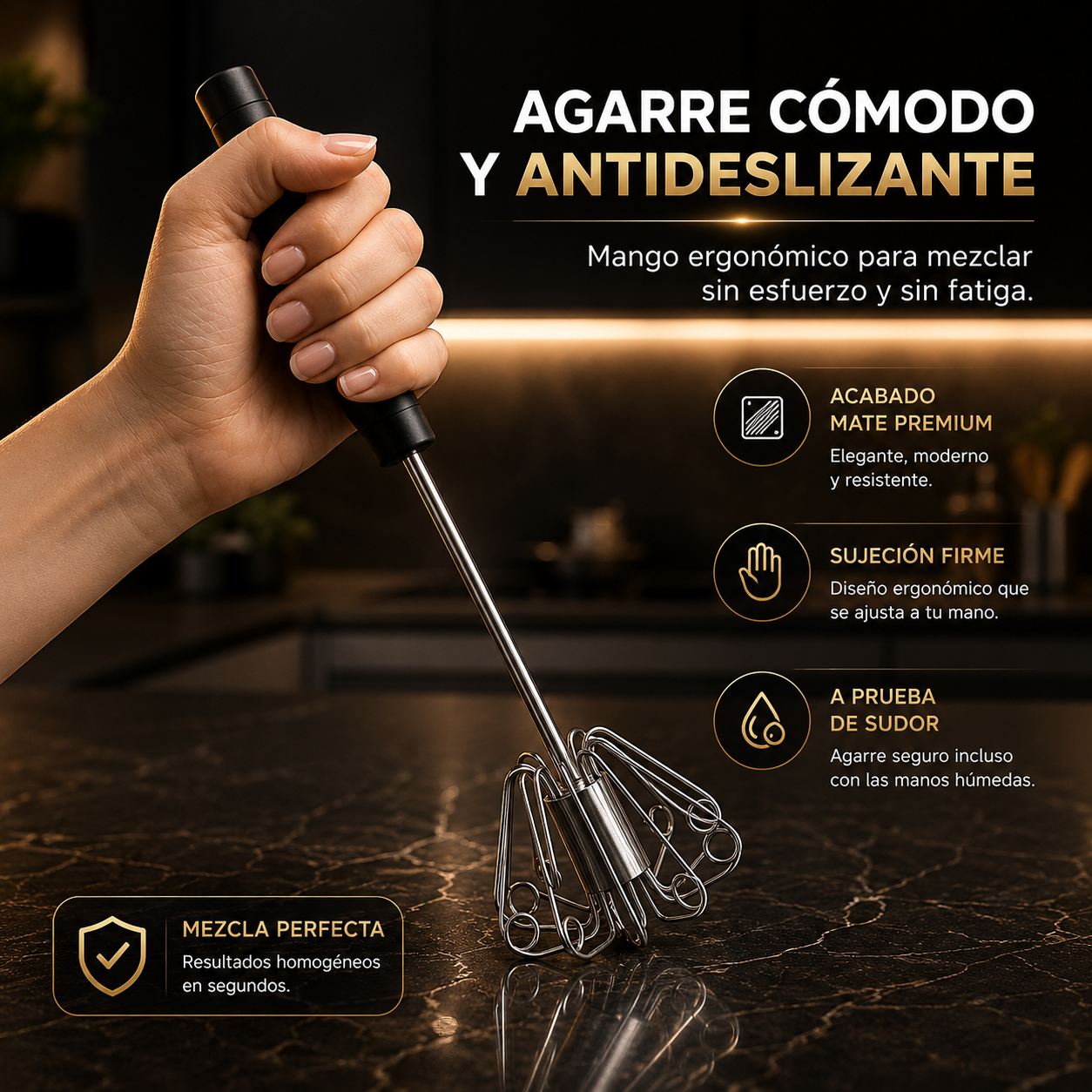 BATIDOR TURBO DE ACERO INOXIDABLE MULTIFUNCIONAL
