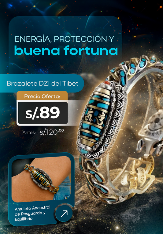 BRAZALETE DZI DE TIBET - Amuleto Ancestral de Resguardo y Equilibrio
