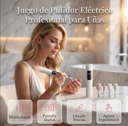 Pulidor Eléctrico Profesional para Uñas – Manicura Perfecta, Rápida y Fácil en Casa 💎