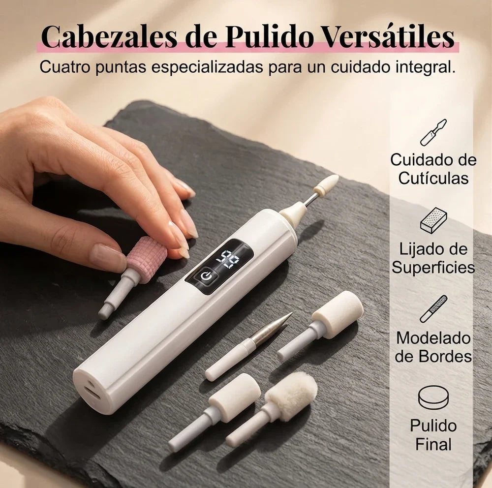 Pulidor Eléctrico Profesional para Uñas – Manicura Perfecta, Rápida y Fácil en Casa 💎