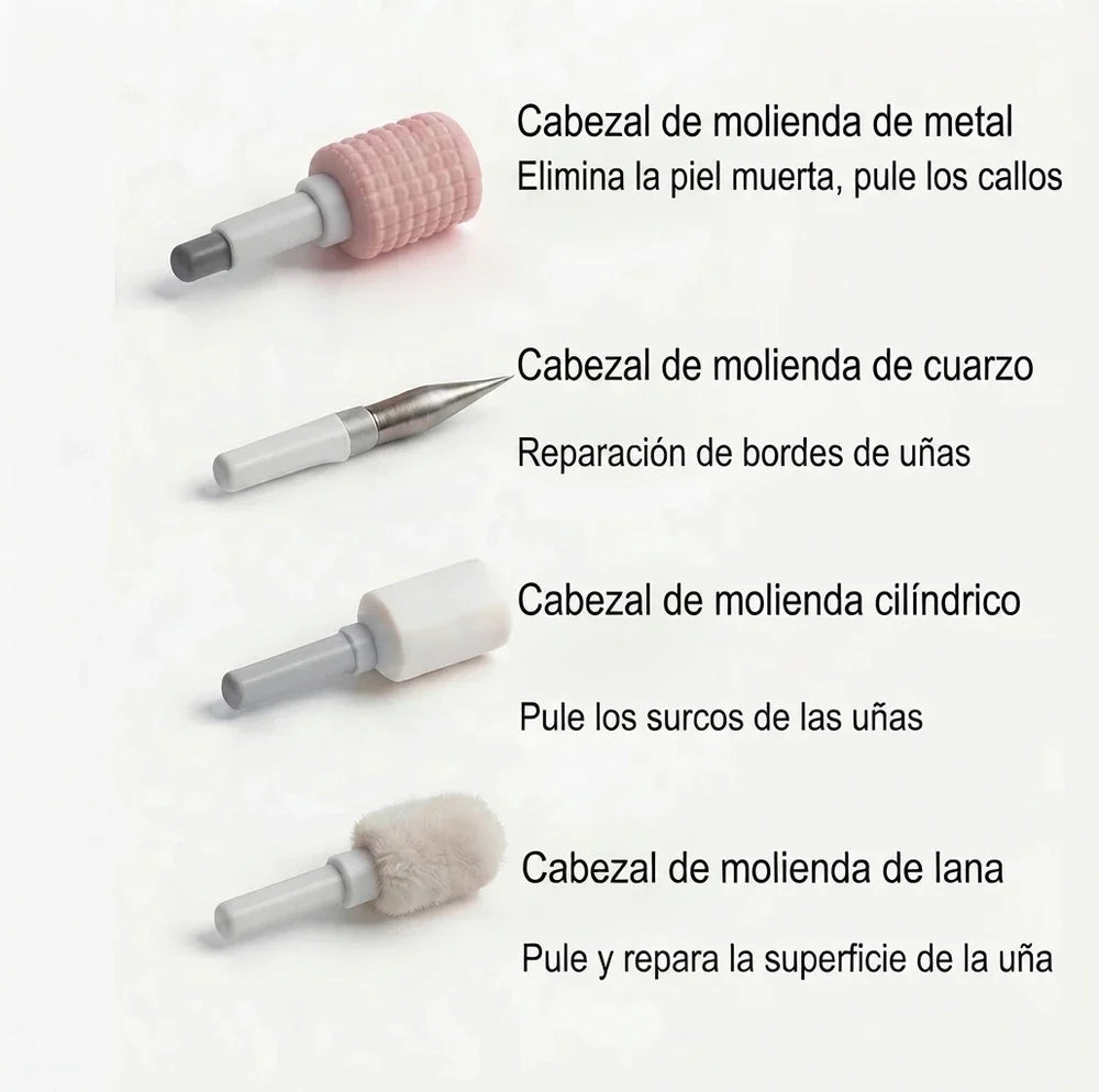Pulidor Eléctrico Profesional para Uñas – Manicura Perfecta, Rápida y Fácil en Casa 💎