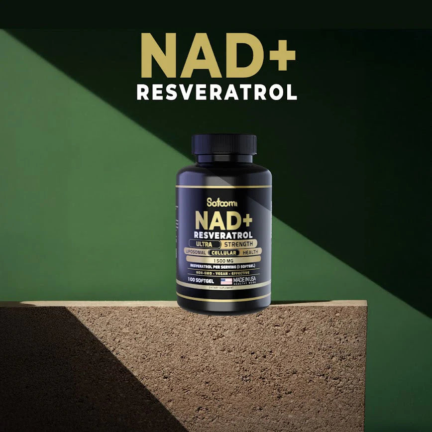 NAD + Resveratrol - Cápsulas de Reparación Celular Antienvejecimiento y Energía Extra (100 Cápsulas)