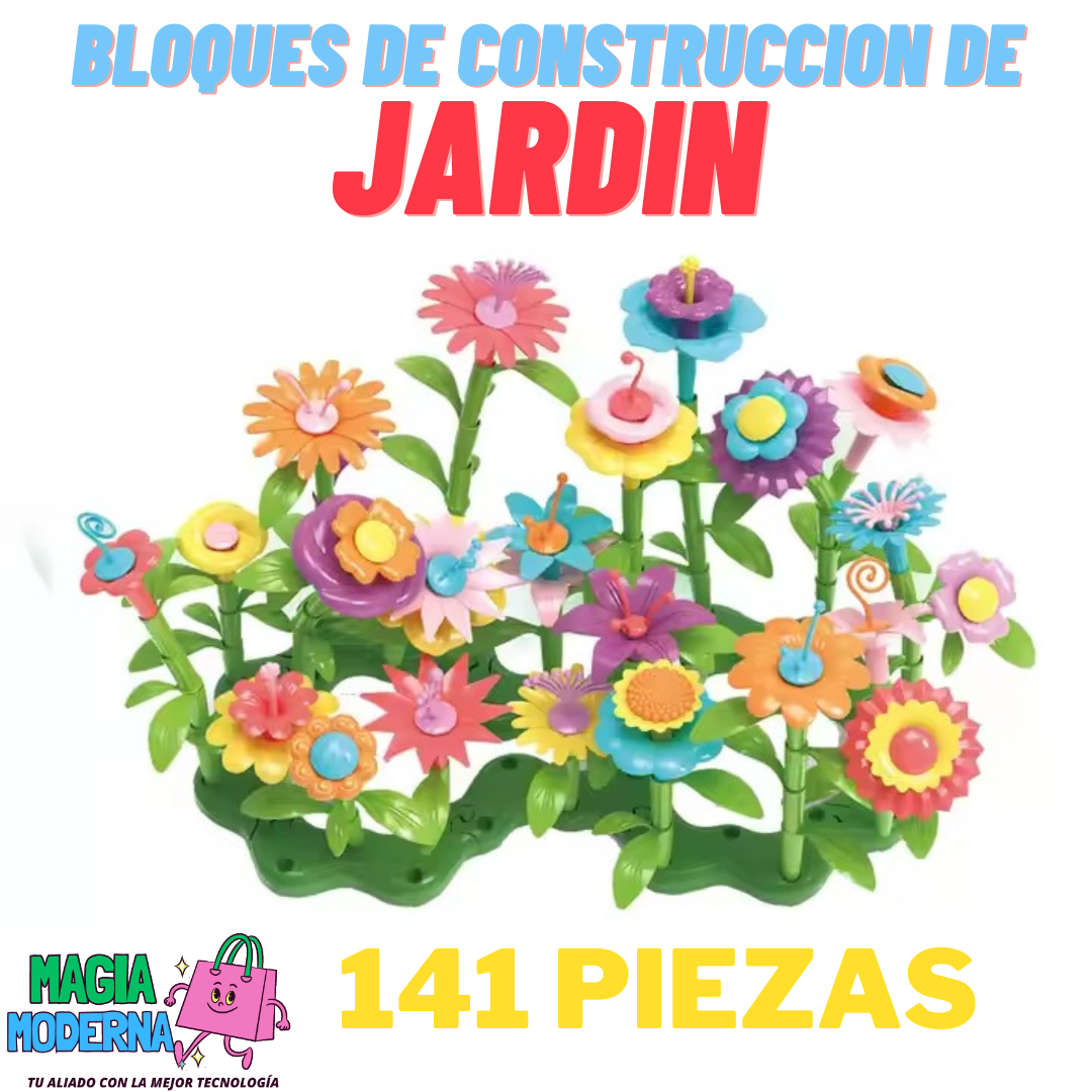 JUGUETE DE CONSTRUCCION DE JARDIN "141 PIEZAS"