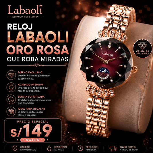 RELOJ LABAOLI ORO ROSA