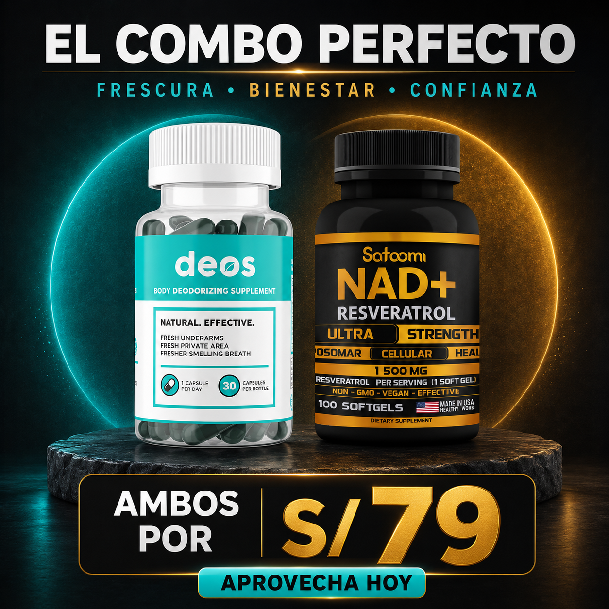 SUPER PROMO DEOS Y NAD+RESVERATROL