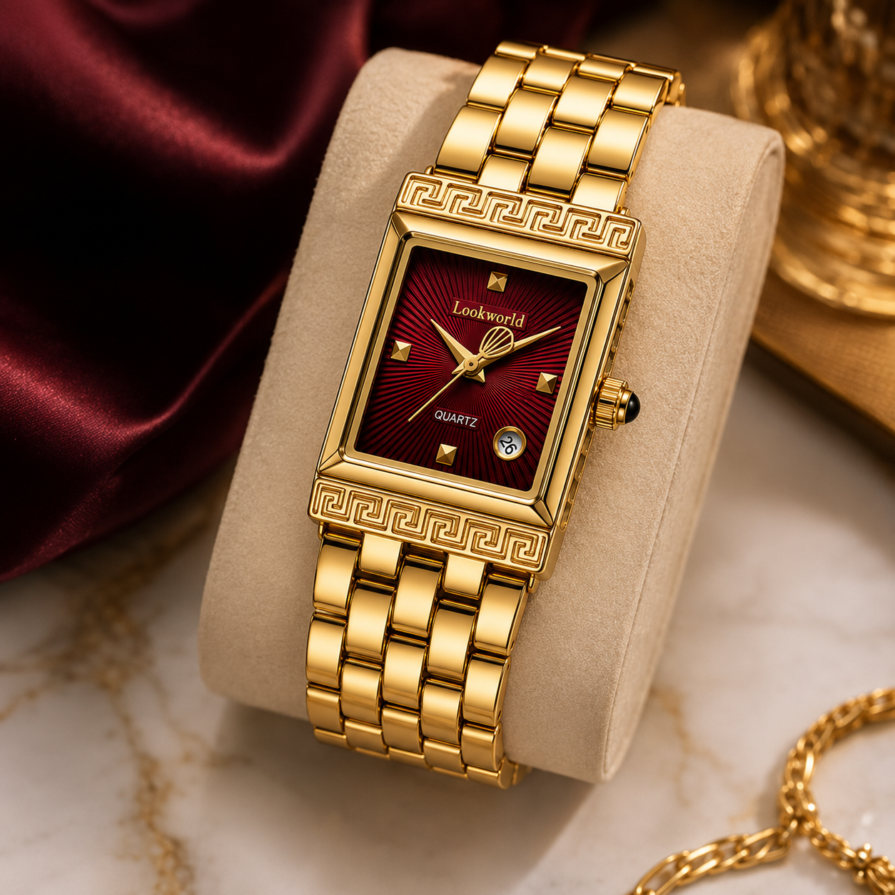 RELOJ LOOKWORLD DORADO DE DAMA - ELEGANCIA QUE IMPONE PRESENCIA