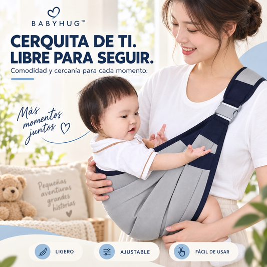 BABYHUG™ El Portabebés Que Mantiene A Tu Bebé Cerquita Y Tus Manos Libres