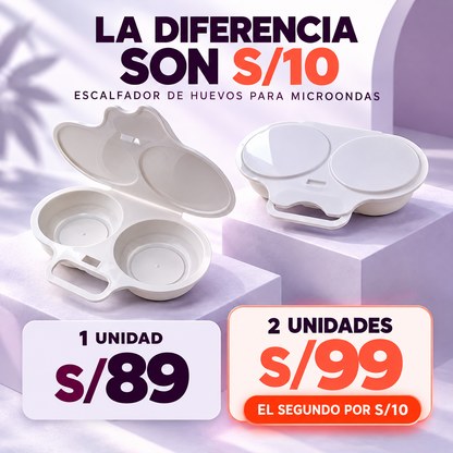Escalfador de Huevos para Microondas 🥚 | Desayuno Resuelto, Sartén Olvidada