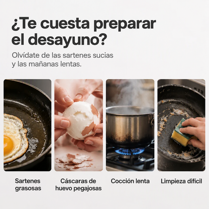 Escalfador de Huevos para Microondas 🥚 | Desayuno Resuelto, Sartén Olvidada