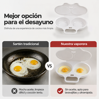 Escalfador de Huevos para Microondas 🥚 | Desayuno Resuelto, Sartén Olvidada