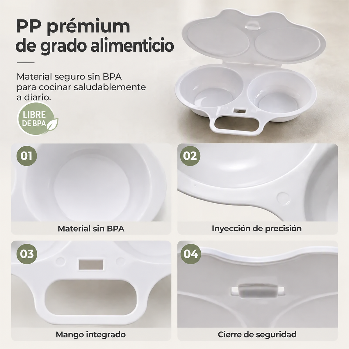 Escalfador de Huevos para Microondas 🥚 | Desayuno Resuelto, Sartén Olvidada