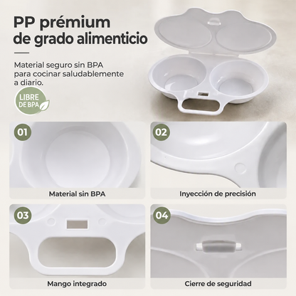 Escalfador de Huevos para Microondas 🥚 | Desayuno Resuelto, Sartén Olvidada
