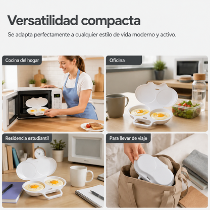 Escalfador de Huevos para Microondas 🥚 | Desayuno Resuelto, Sartén Olvidada