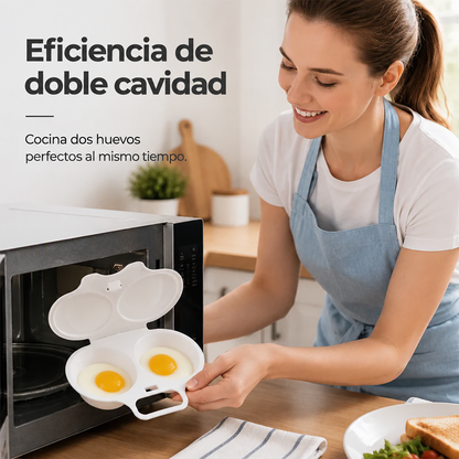 Escalfador de Huevos para Microondas 🥚 | Desayuno Resuelto, Sartén Olvidada