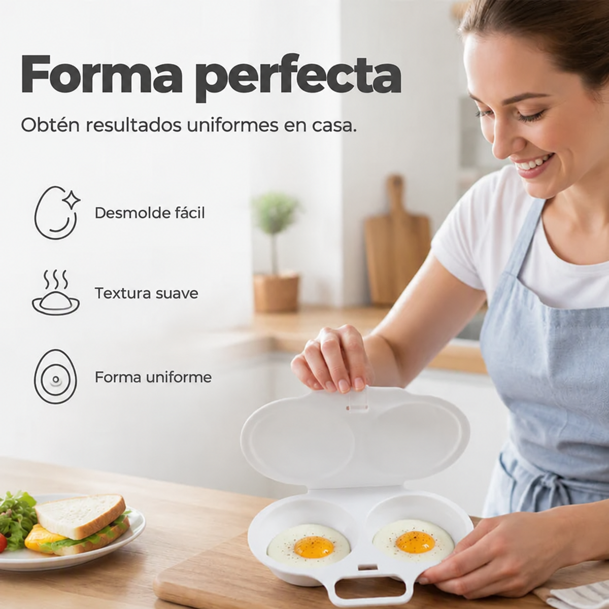 Escalfador de Huevos para Microondas 🥚 | Desayuno Resuelto, Sartén Olvidada