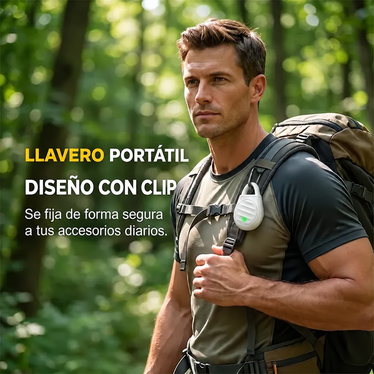 Llavero repelente ultrasónico portátil para aves