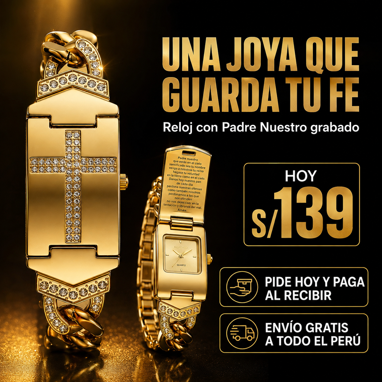 RELOJ CRUZ Y FE