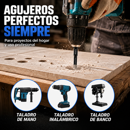 DIAMONDPRO 6X™ 🛠️ – Kit de Brocas Diamantadas Multisuperficie para Taladrado en Seco