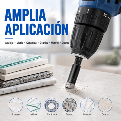 DIAMONDPRO 6X™ 🛠️ – Kit de Brocas Diamantadas Multisuperficie para Taladrado en Seco