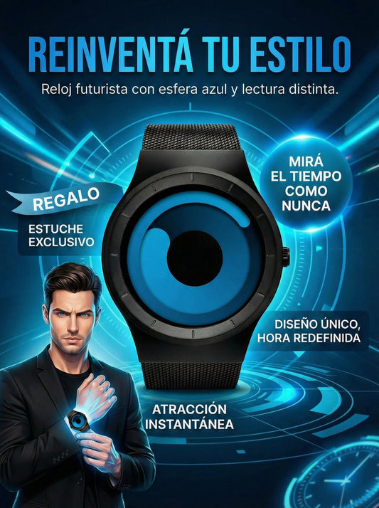 RELOJ SINOBI PREMIUM FUTURISTA: La Esfera Azul que Impone Estilo