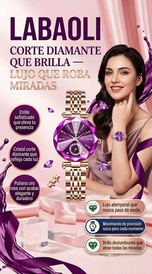 RELOJ LABAOLI CORTE DIAMANTE — LUJO QUE ROBA MIRADAS
