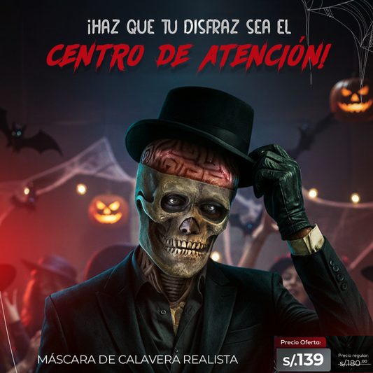 HALLOWEEN - MÁSCARA DE CALAVERA REALISTA