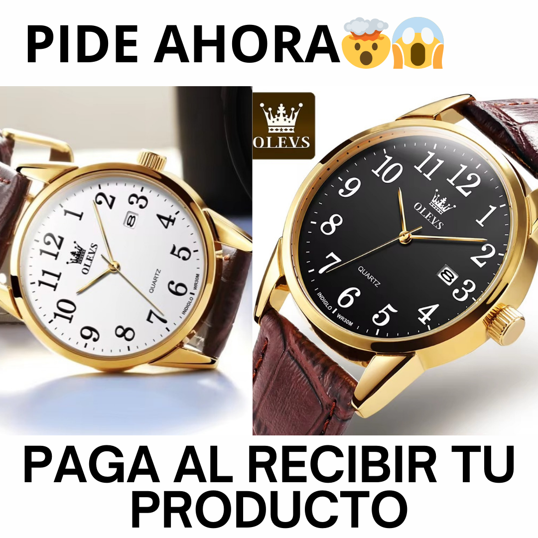 RELOJ DE CUERO GENUINO CASUAL PARA MUJER⌚