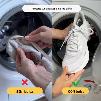 SHOEGUARD™ La Funda Protectora Que Te Permite Lavar Tus Zapatos En La Lavadora Sin Complicaciones.
