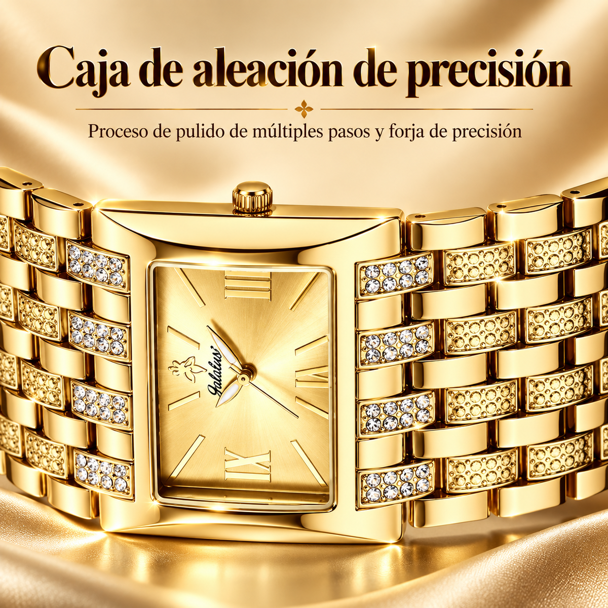 Golden Éclat™ El reloj joya que convierte cada look en una declaración de elegancia.