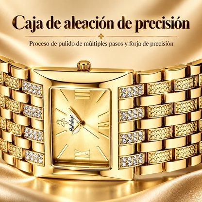 Golden Éclat™ El reloj joya que convierte cada look en una declaración de elegancia.