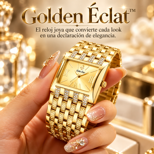 Golden Éclat™ El reloj joya que convierte cada look en una declaración de elegancia.