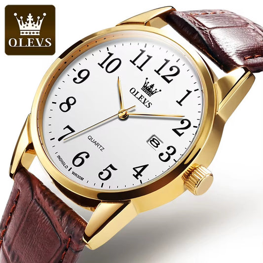 RELOJ DE CUERO GENUINO CASUAL PARA MUJER⌚