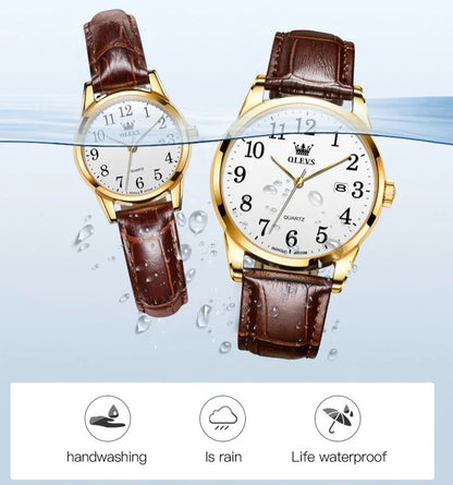 RELOJ DE CUERO GENUINO CASUAL PARA MUJER⌚