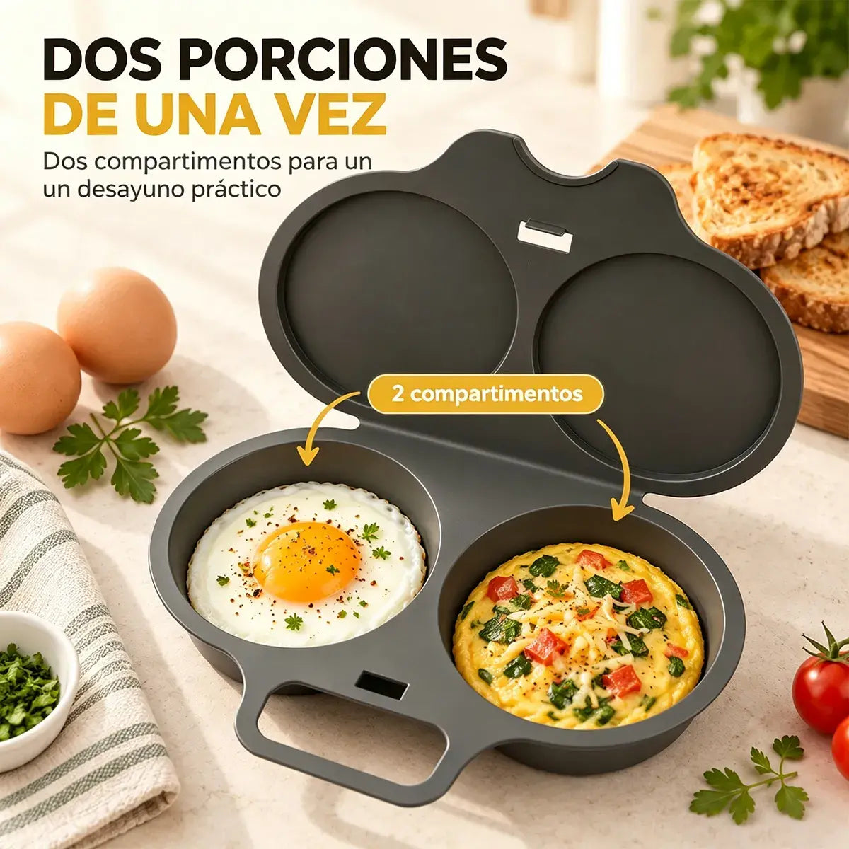 🍳Escalfador de Huevos🥚🥚 para Microondas