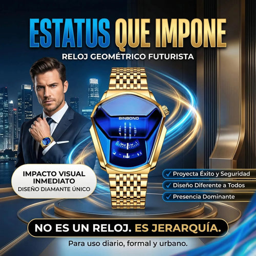 RELOJ BINBOND DIAMANTE — Diseño Futurista Que Impone Presencia