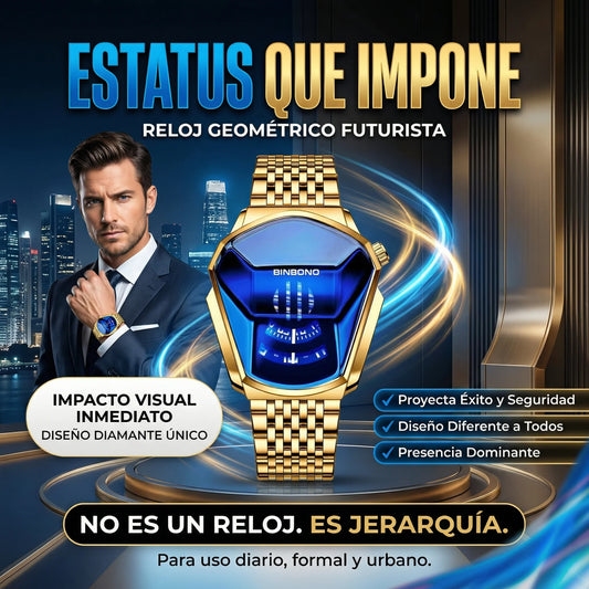 RELOJ BINBOND DIAMANTE — Diseño Futurista Que Impone Presencia